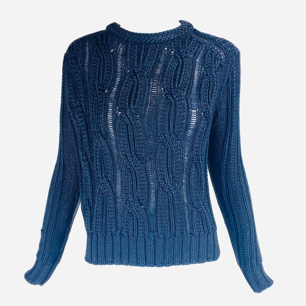 Maje Black Marine Cable Sweater